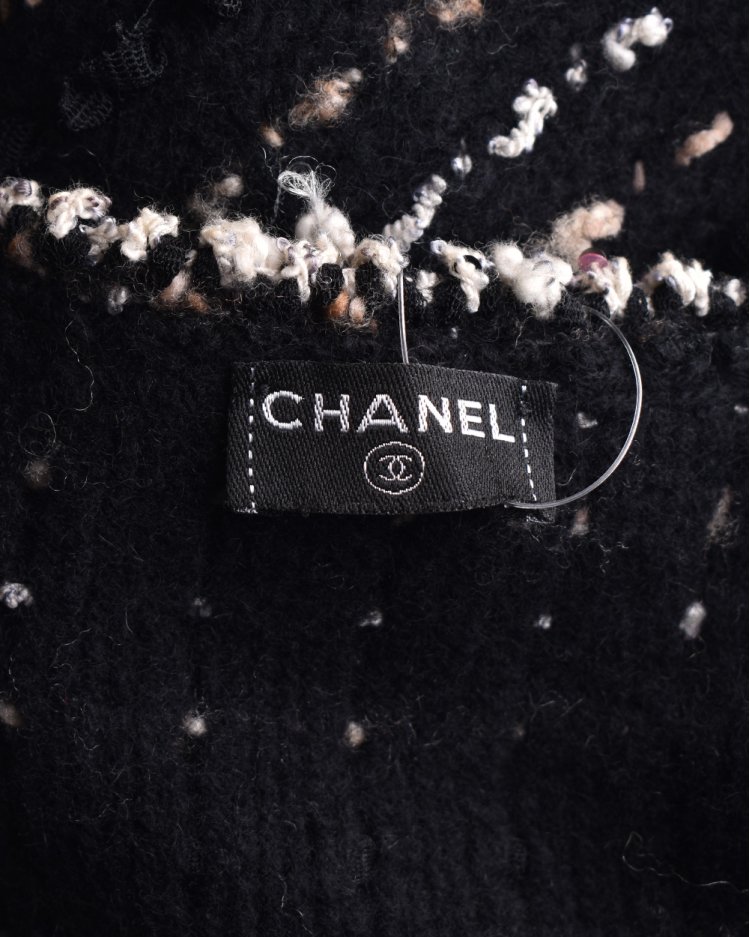 Casaco Chanel Original Lã Preto Feminino